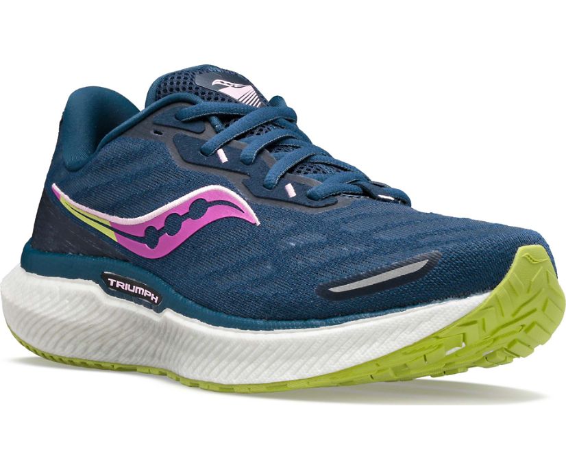 Női Saucony Triumph 19 Futócipő Sötétkék Zöld | HU 625VRW